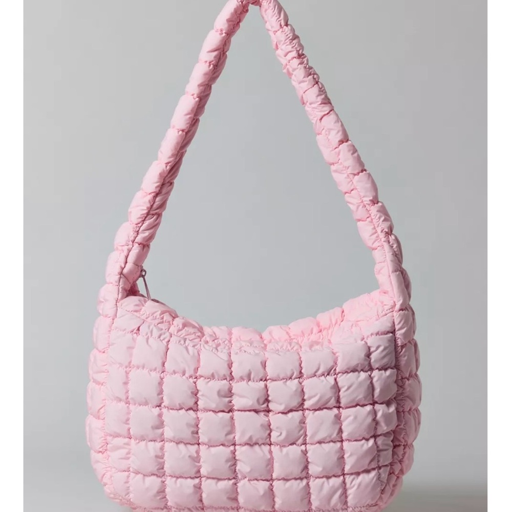 Pink Quilted Crossbody Bag
